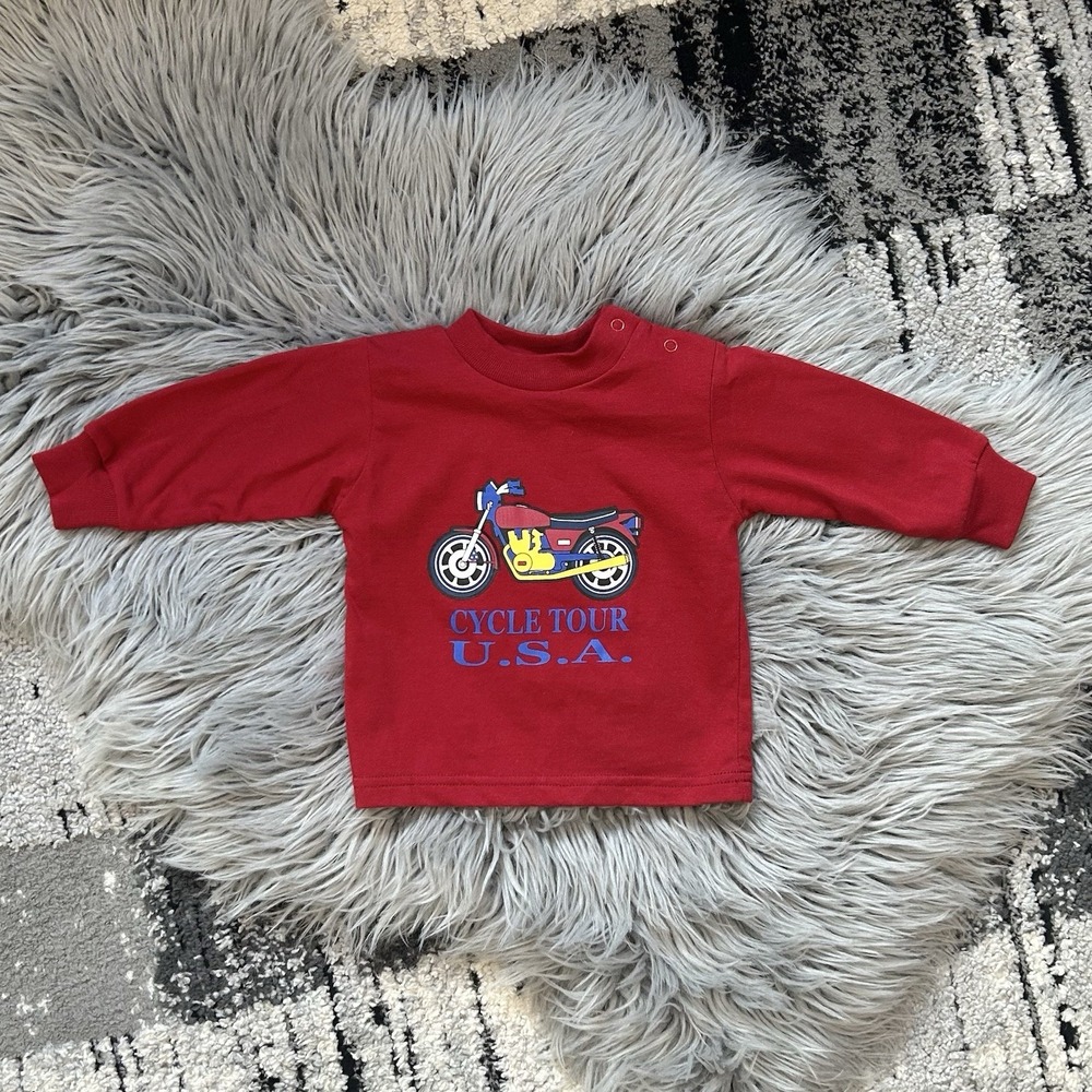 BELUGA New‎ York Vintage Toddler USA Cycle Tour LS Top Size 6/9 Month